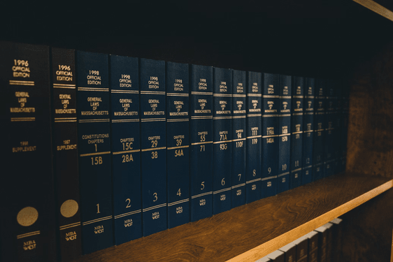 A set of law books
